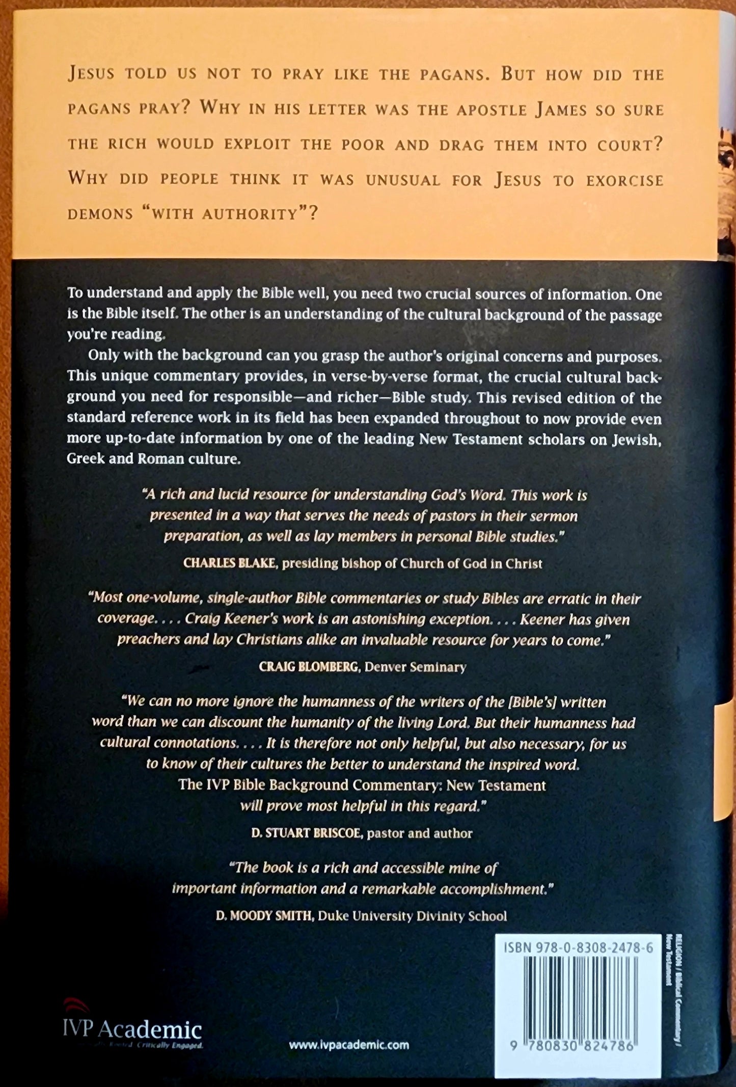 The IVP Bible Background Commentary New Testament  by Craig S Keener